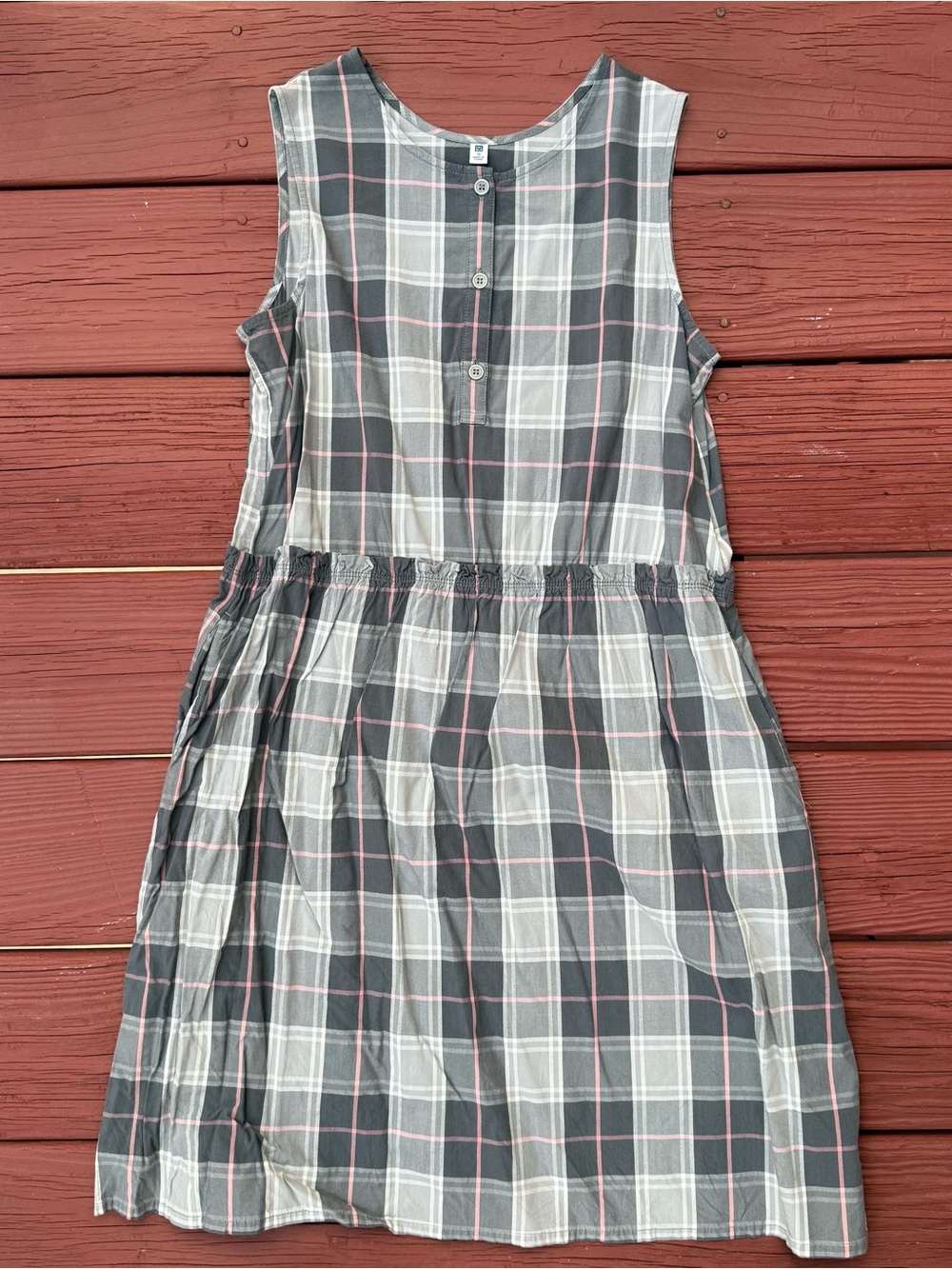 Uniqlo Girls' Plaid Sleeveless Dress